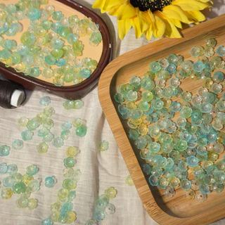 ลูกปัดดอกไม้อะคริลิคใส 8 มม. 100ชิ้น - Acrylic Blossom Beads