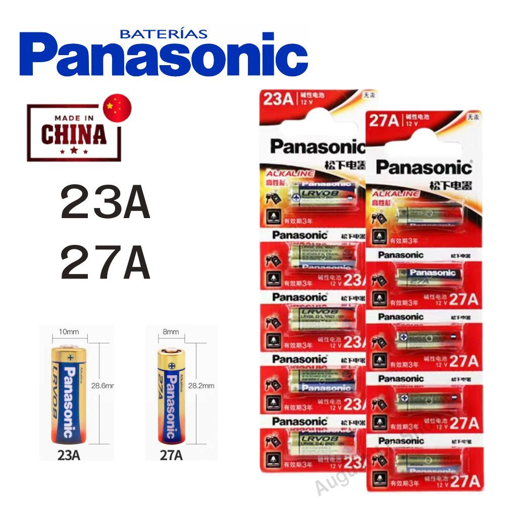 ถ่านรีโมท Panasonic 23A,27A Battery 12V Alkaline (แพคเกจนำเข้า)