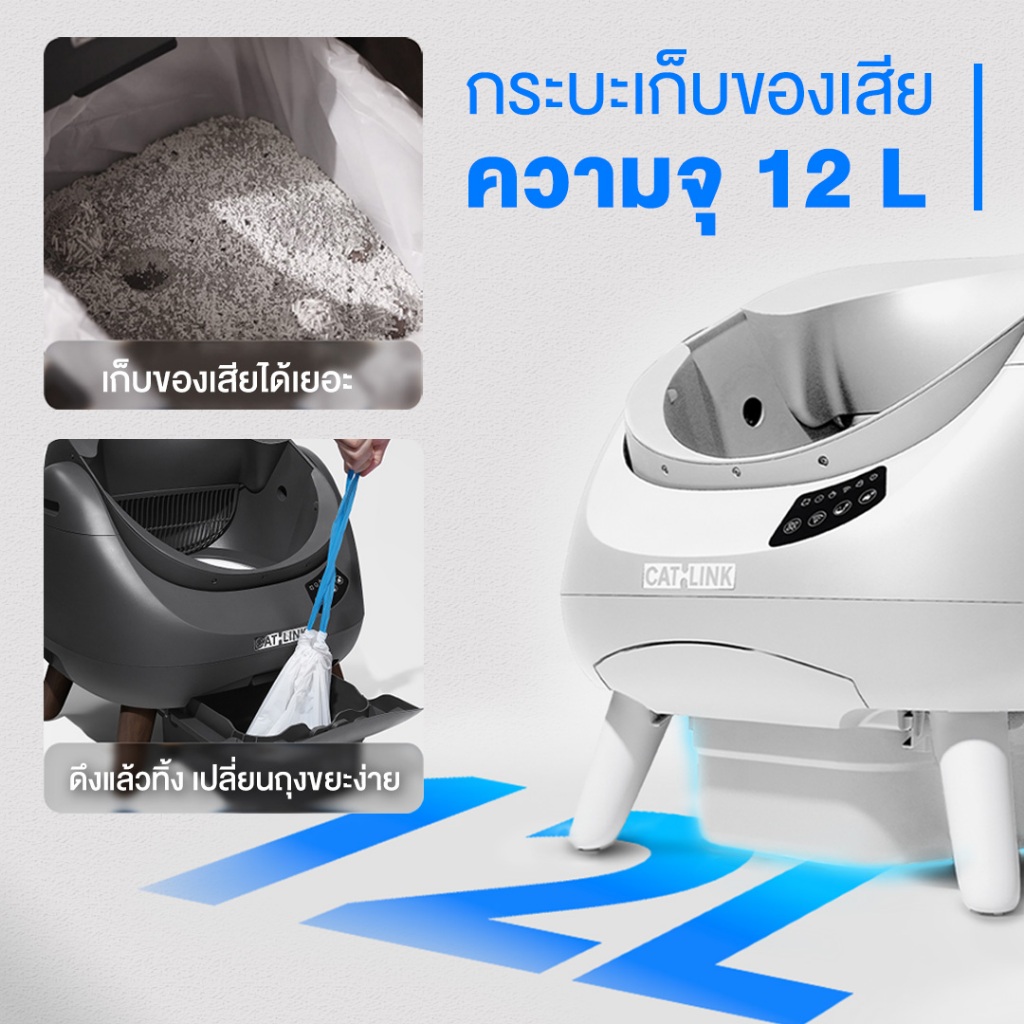 [🔥ใส่โค้ดลดเพิ่ม] CATLINK C08 OPEN-X ยกระดับห้องน้ำแมวอัตโนมัติระบบเปิด ด้วยระบบกำจัดกลิ่น 3 ขั้นตอน - รูปที่ 2