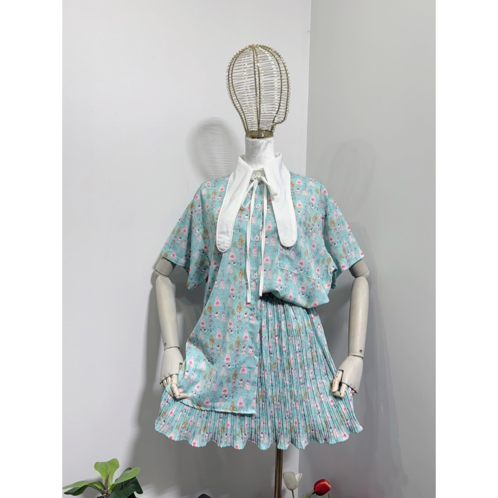 เสื้อลายคริสต์มาส ปกหูกระต่ายน่ารัก ผ้าพิมพ์ดิจิตอลลายเก๋ๆสวมใส่สบาย🎄🎄