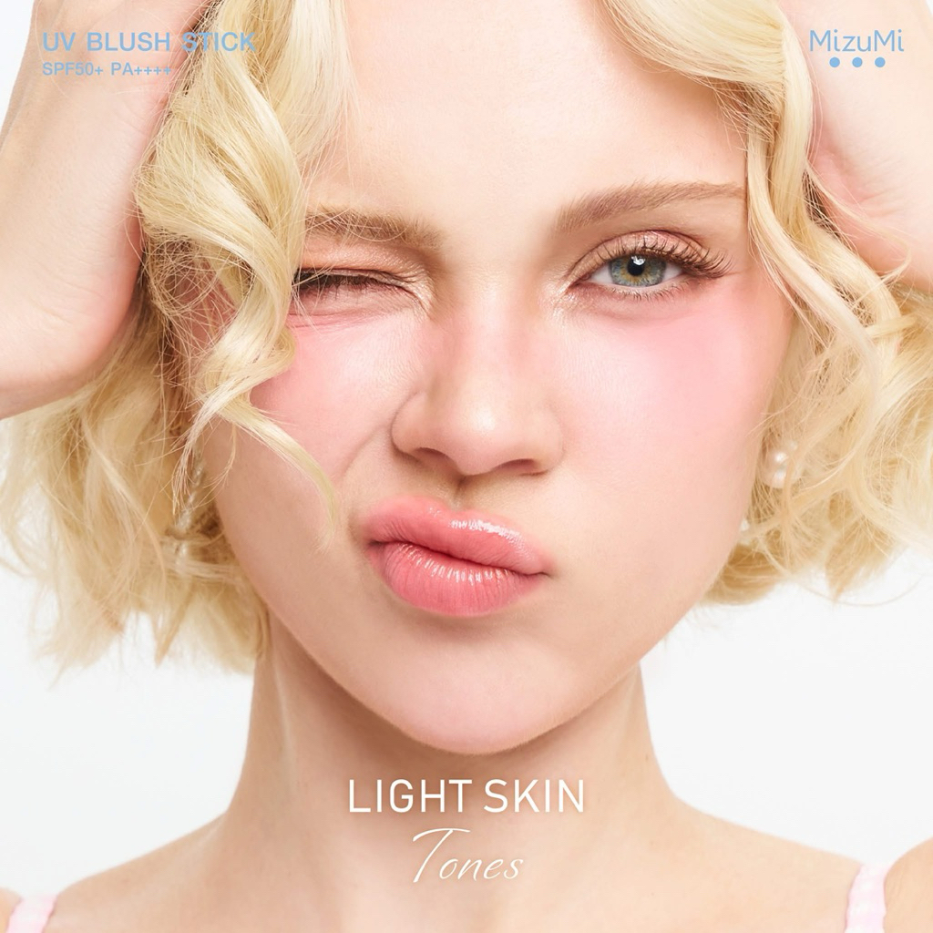 𝙼𝚒𝚣𝚞𝙼𝚒 𝚄𝚅 𝙱𝚕𝚞𝚜𝚑 𝚂𝚝𝚒𝚌𝚔 ✨บลัชกันแดด แก้มกระจก - รูปที่ 3