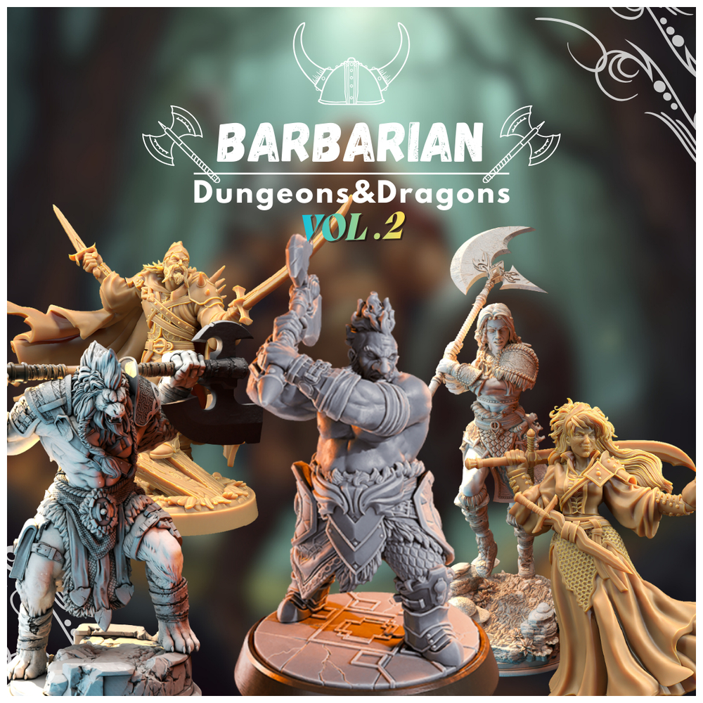 Dnd miniature Dungeon and dragons BARBARIAN CLASS [VOL.2]