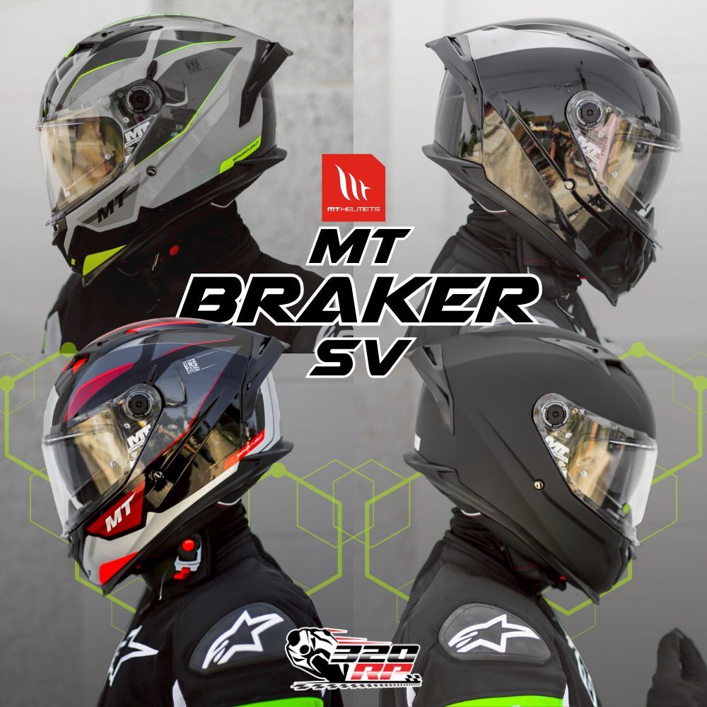 รุ่นใหม่ล่าสุด!! หมวกกันน็อค MT BRAKER SV | ECE22.06 ส่งไว!! SP.BIKE