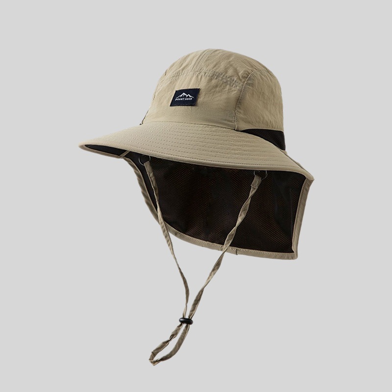 หมวกกันแดด หมวกบักเก็ตเดินป่า หมวกกันแดด ตั้งแคมป์ ปีนเขา มีสายคล้องคอ ปีกกว้าง NO:M41