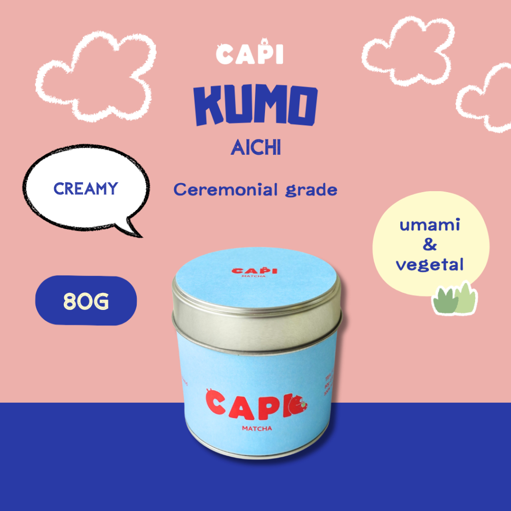 Capi Kumo Blend Japanese Ceremonial Grade Matcha Rich Umami Vibrant Green from Aichi 80g
