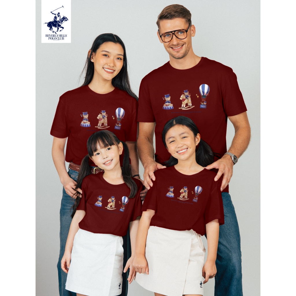 BEVERLY HILLS POLO CLUB  เสื้อยืดคอกลม เด็กและผู้ใหญ่ รุ่น BNSG117 และ KNSG117
