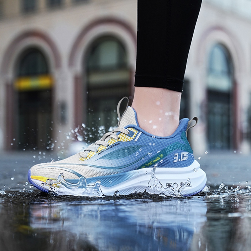 YaaKu รองเท้าผ้าใบผู้ชาย แฟชั่น รองเท้าวิ่งลําลอง พื้นนิ่ม  สําหรับผู้ชาย  วัสดุผ้าใส่สบายไม่บีบเท้า ส้นหน ที่ถูกที่สุด - รูปที่ 4