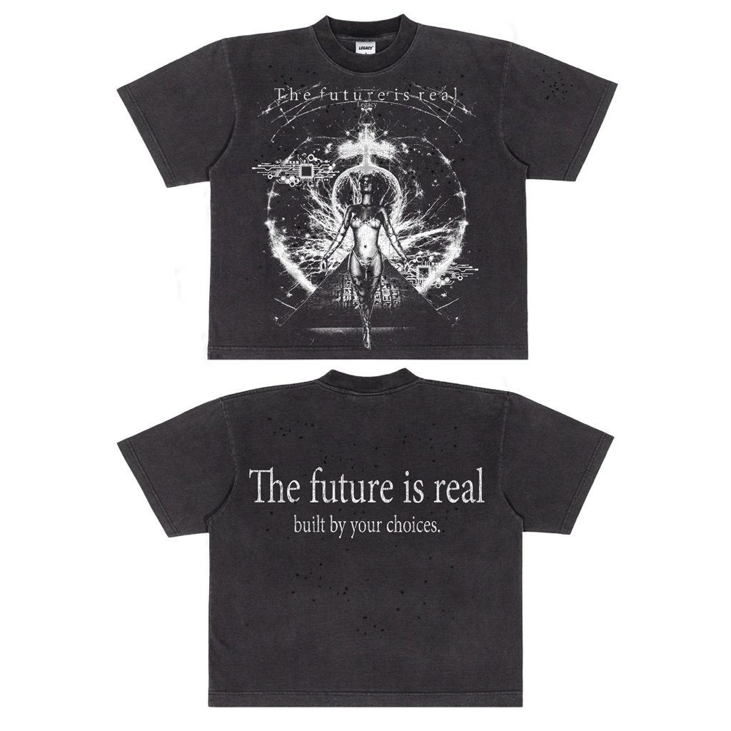 [LGCY.WR] The future is real “Vent Series” Cropped T-Shirt  / ครอปVent Series(รูระบายอากาศ)