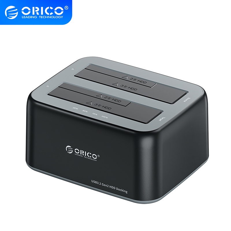 ORICO รุ่น 6829C3-C 2.5"/3.5" SATA HDD/SSD Dual-bay Dock with Offline Clone Function