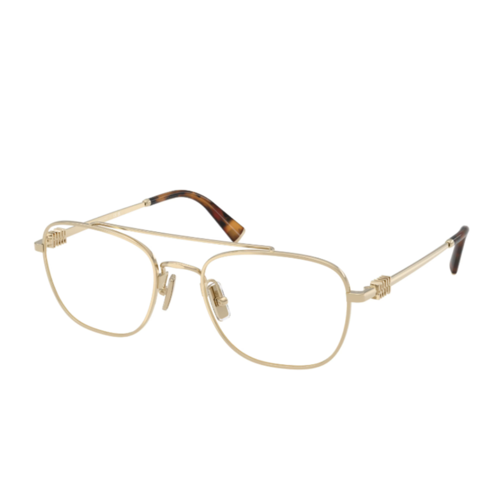 กรอบแว่นตา Miu Miu รุ่น  MU 51WV ZVN1O1 SIZE 53 MM. (PALE GOLD) **ประกัน 2 ปีจากแบรนด์**