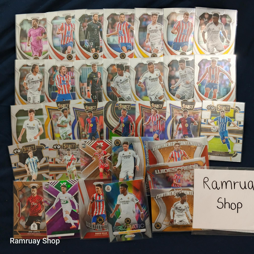 Panini การ์ดนักบอล Prizm World Cup Select Laliga Real Madrid Barcelona Atletico มาดริต บาซ่า พร้อมส่ง ส่งไวมาก