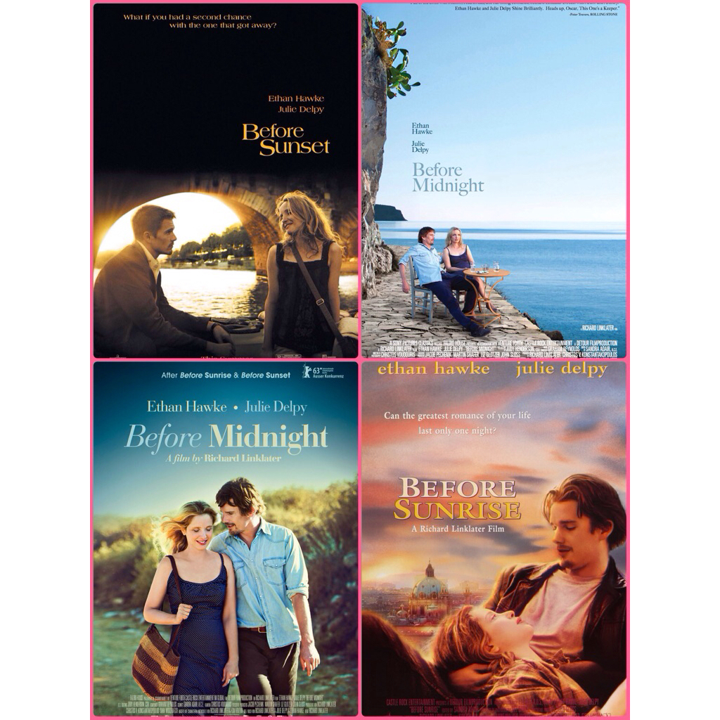 โปสเตอร์หนังฝรั่ง Before sunset Before sunrise Before Midnight ขนาด 11.5 X 16.5 นิ้ว (A3)