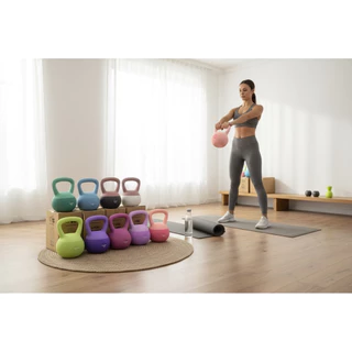 KETTLEBELL นุ่มนิ่ม 2.5-10KGวัสดุเป็นพีวีซี ดัมเบลอยกน้ำหนัก พร้อมส่งในไทย ฟรีถุงมือกันลื่น สำหรับออกกำลังกาย