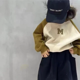BEAR BABY เสื้อกันหนาว เสื้อแขนยาวเด็ก สเวตเตอร์เด็ก คอกลม สกรีน M Size80-160 cm