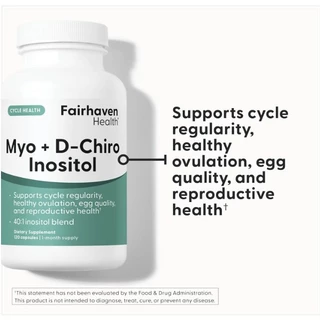 Fairhaven Myo D Chiro Inositol 40:1 บำรุงไข่ ปรับฮอร์โมน ผู้มีบุตรยาก เหมาะกับ PCOS