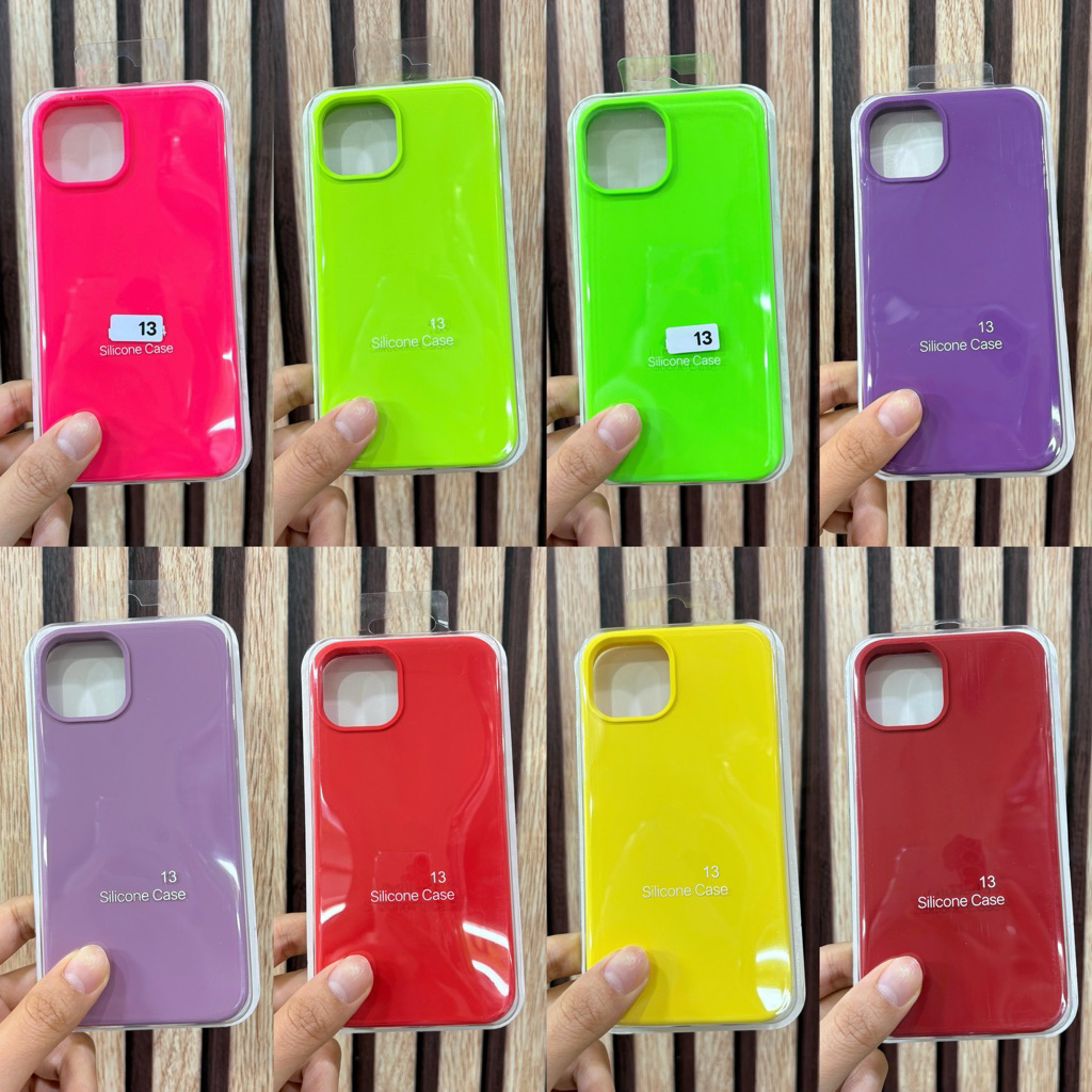พร้อมส่งในไทย Caseไอโฟน 11  13กำมะหยี่โลโก้  เนื้อซิลิโคน สีพื้น สำหรับรุ่นไอโฟน 11 13 สินค้าพร้อมส่ง