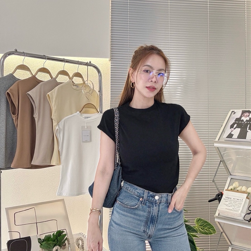 (200)New Deezyy เสื้อยืด แขนกุด คอกลม ผ้า Cotton supersofeมูจิ