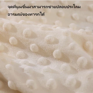 ผ้าห่มเด็ก ผ้าห่มทารก 100x100ซม. ม่ระคายเคืองผิวเด็ก ผ้ามัสลิน + ผ้าปุ่มดอทมิงค์