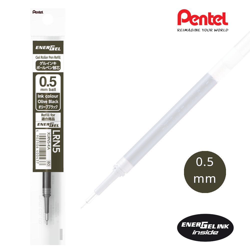 Pentel ปากกา Energel แบบกด ขนาด 0.5 มม หมึกโทนดำ เขียว ฟ้า ม่วง และไส้เติม - รูปที่ 4