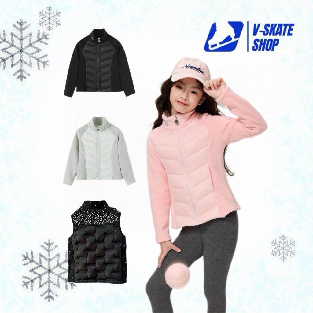 พร้อมส่ง เสื้อกันหนาวขนเป็ด Figure Skating Jacket เสื้อแจ็กเก็ต เสื้อไอซ์สเก็ต ประดับคริสตัล