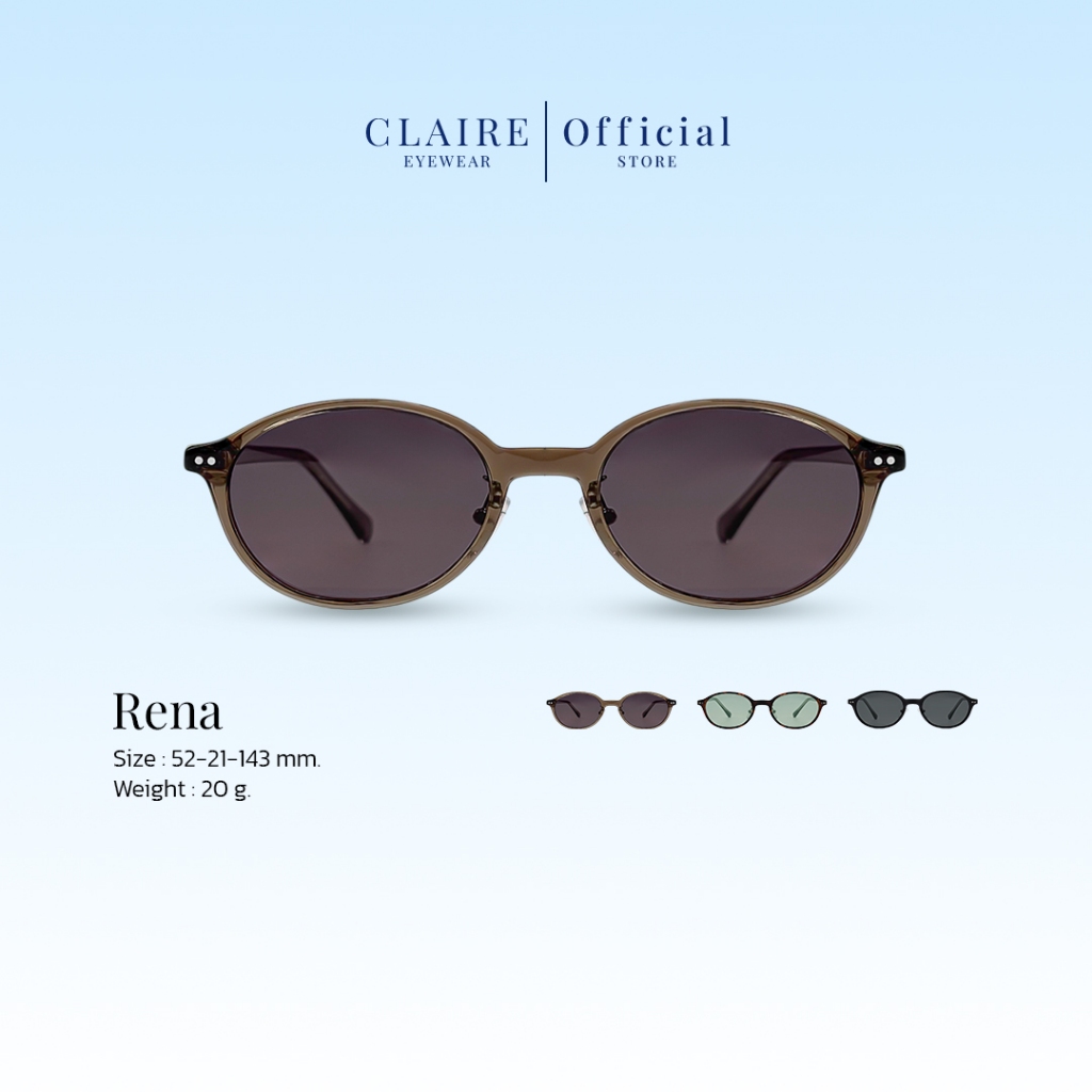 CLAIRE : Rena แว่นกันแดดเลนส์แท้  กันแดดUV400 | Sunglasses