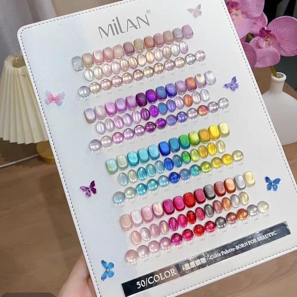 (แบบแยกขวด) Milan cateye Born 50 สี สีเจล เล็บเจล