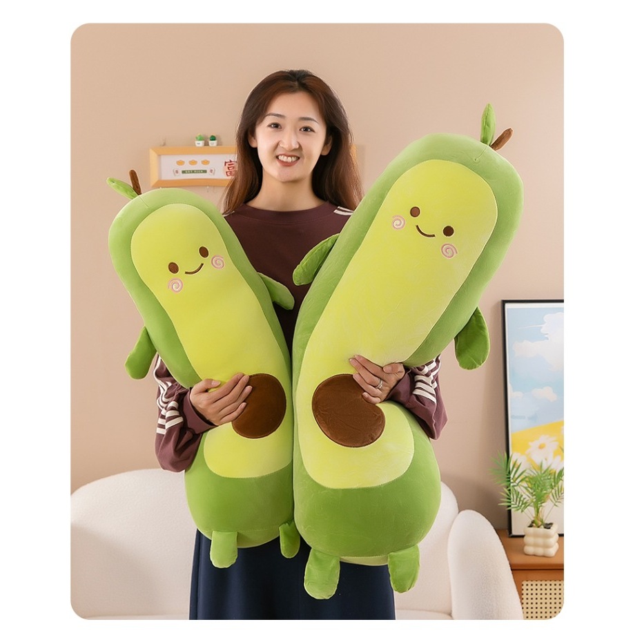 ตุ๊กตาอะโวคาโด ผลไม้ยัดไส้ สีเขียวนอนหลับ ยักษ์ 35/50/65 ซม. ของเล่นตุ๊กตาอะโวคาโด น่ารัก - รูปที่ 4