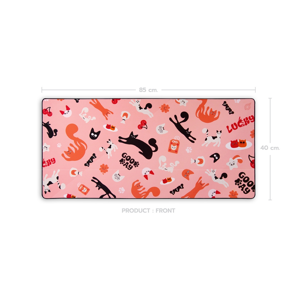 LOGA GAMING MOUSEPAD LUCKY GOOD DAY : PINK SIZE 80X40X0.4CM (GMP-000473)