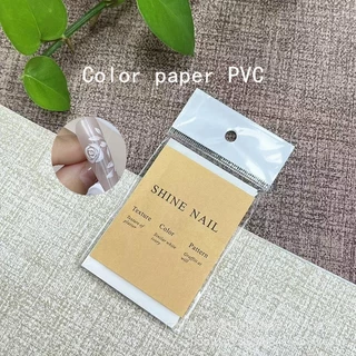 (50แผ่น)แผ่นเคลือบPVCใส ใช้ลองสี-ผสมสีเจล/สีเพ้นท์ สีไม่ซึมไม่ทะลุ เช็ดออกได้ ขนาด 7.5 x 5 cm.