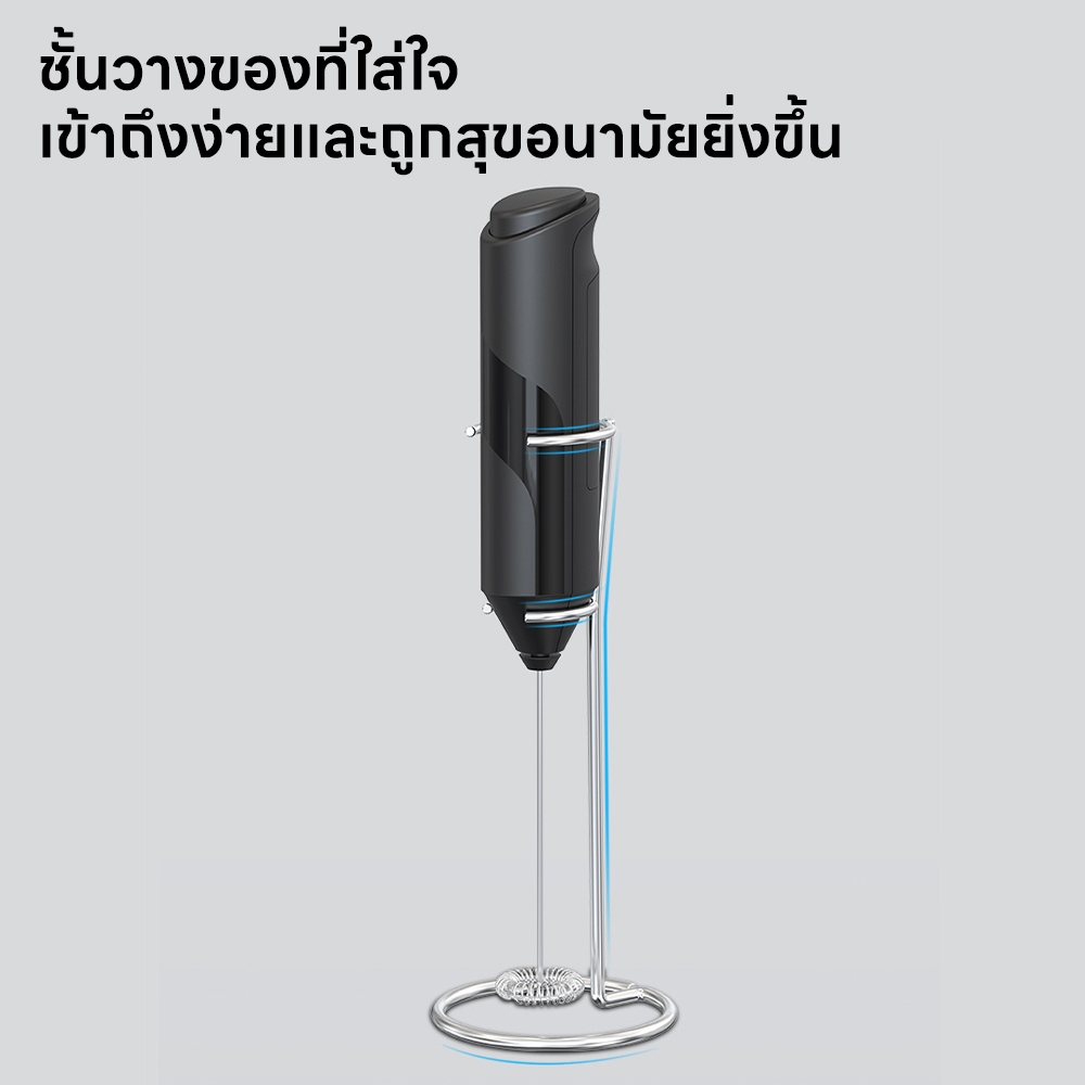 INSMART เครื่องตีฟองนมไฟฟ้า ชาร์จแบบUSB ความเร็ว 14000 รอบ หัวตีสแตนเลส 304 ทำคาปูชิโนได้อย่างง่ายดาย - รูปที่ 6