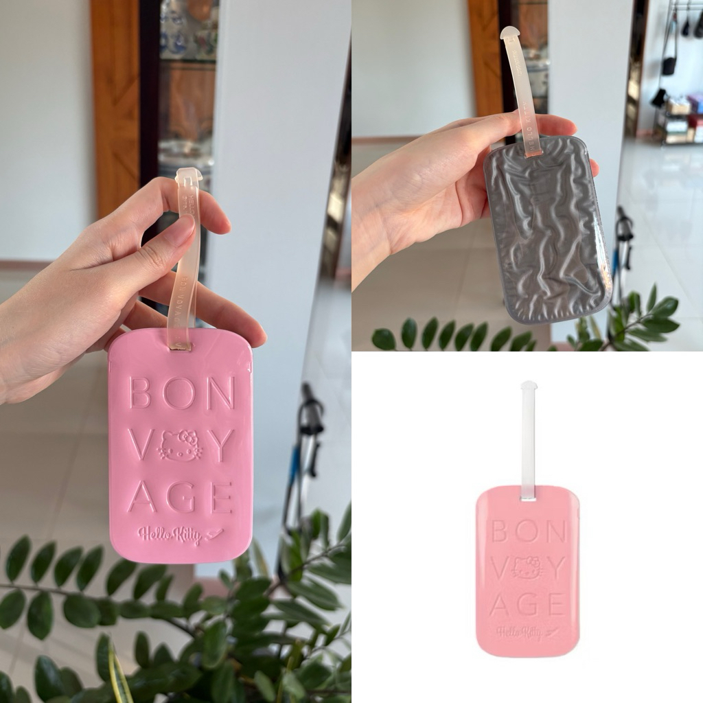 ป้ายชื่อกระเป๋าเดินทาง ALIFE DESIGN x HELLO KITTY Bon Voyage Luggage Tag || SNAK-003 สีชมพูอ่อน ใหม่