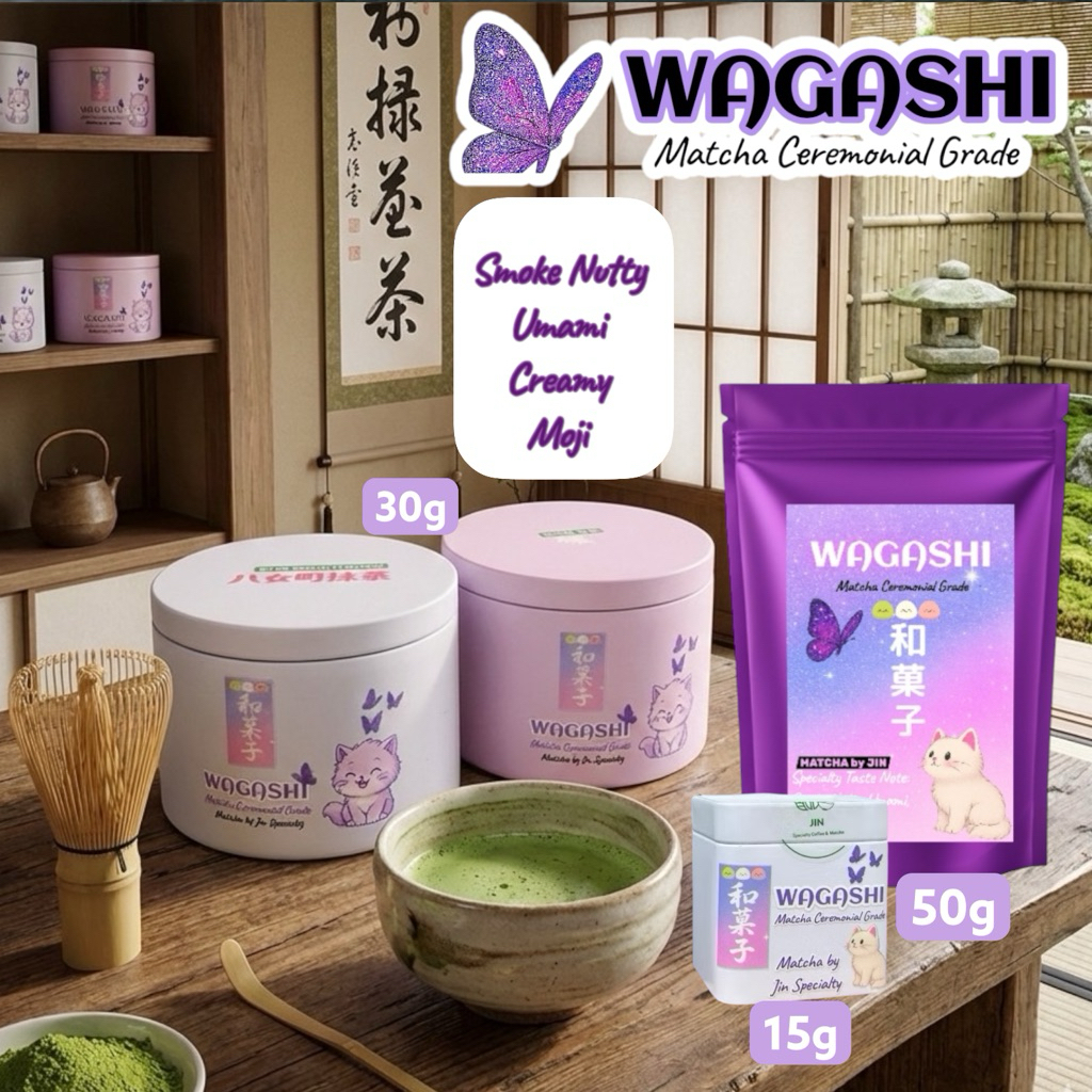 🚀พร้อมส่ง ส่งทันที🚀 WAGASHI-Matcha Ceremonial Grade _Taste Notes: Smoke Nutty,ถั่วเข้ม ละมุนลิ้นเหมือนโมจิ