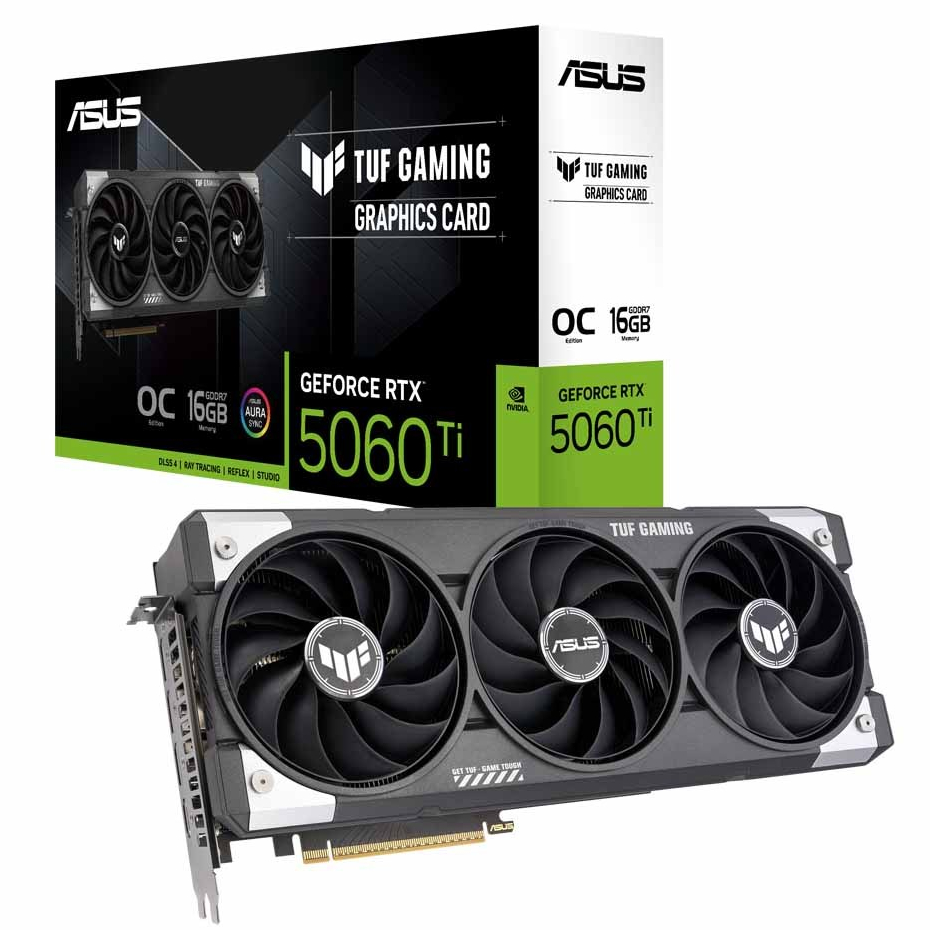 (มือ 1) ASUS TUF Gaming RTX 5060 Ti 16 GB GDDR7 OC Edition ประกัน 3+1 ปี สินค้าใหม่ การ์ดจอ VRAM สูง