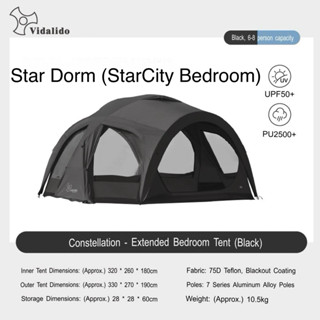 Vidalido Star Dorm Tent // (Star City Bedroom) // (Ridge) สา…