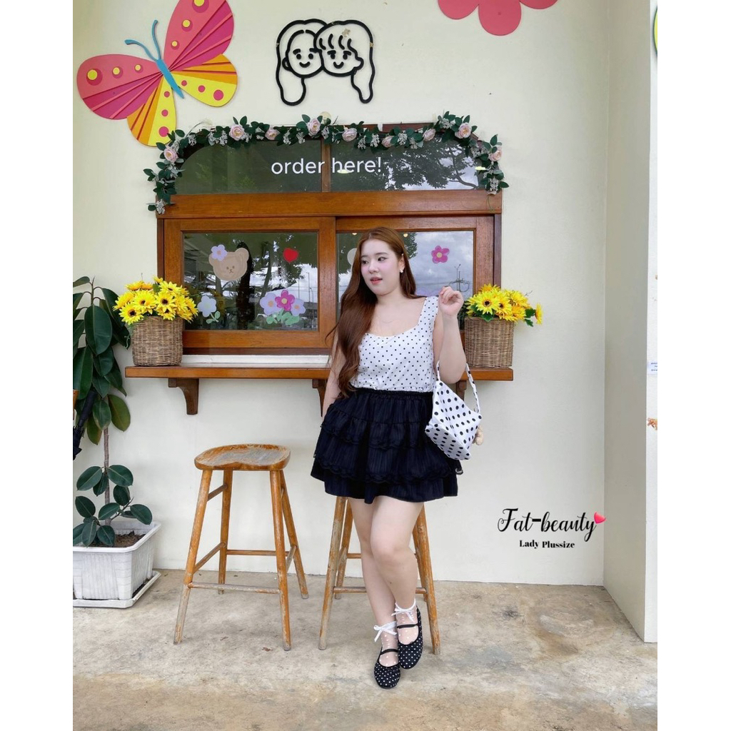 (shopee video & liveมีส่วนลด+ส่งฟรี✅) กระโปรงทรงสวิง(มีกางเกงซับใน) เอวดึงยางรอบ ระบายชั้นแต่งลูกไม้ เพิ่มความเก๋(32-46) - รูปที่ 4