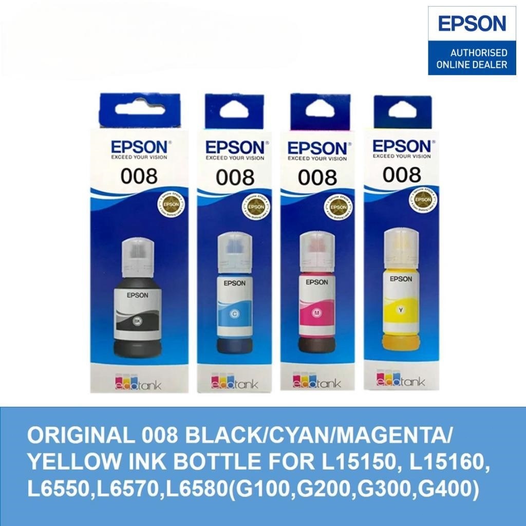 (008) หมึกแท้INK CARTRIDGE EPSON INK BOTTLE T06G100//g200/g300/g400 (008) หมึกแท้