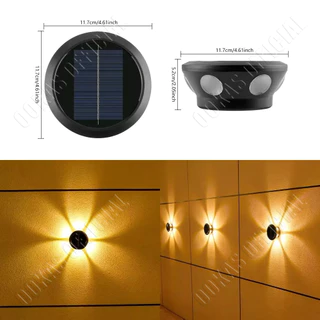 OOKAS โคมไฟติดผนังโซล่าเซลล์ รุ่น A04 Solar Wall Light 3/4/5/6 LED ไฟตกแต่งผนัง สําหรับตกแต่งสวน ทางเดิน กลางแจ้ง