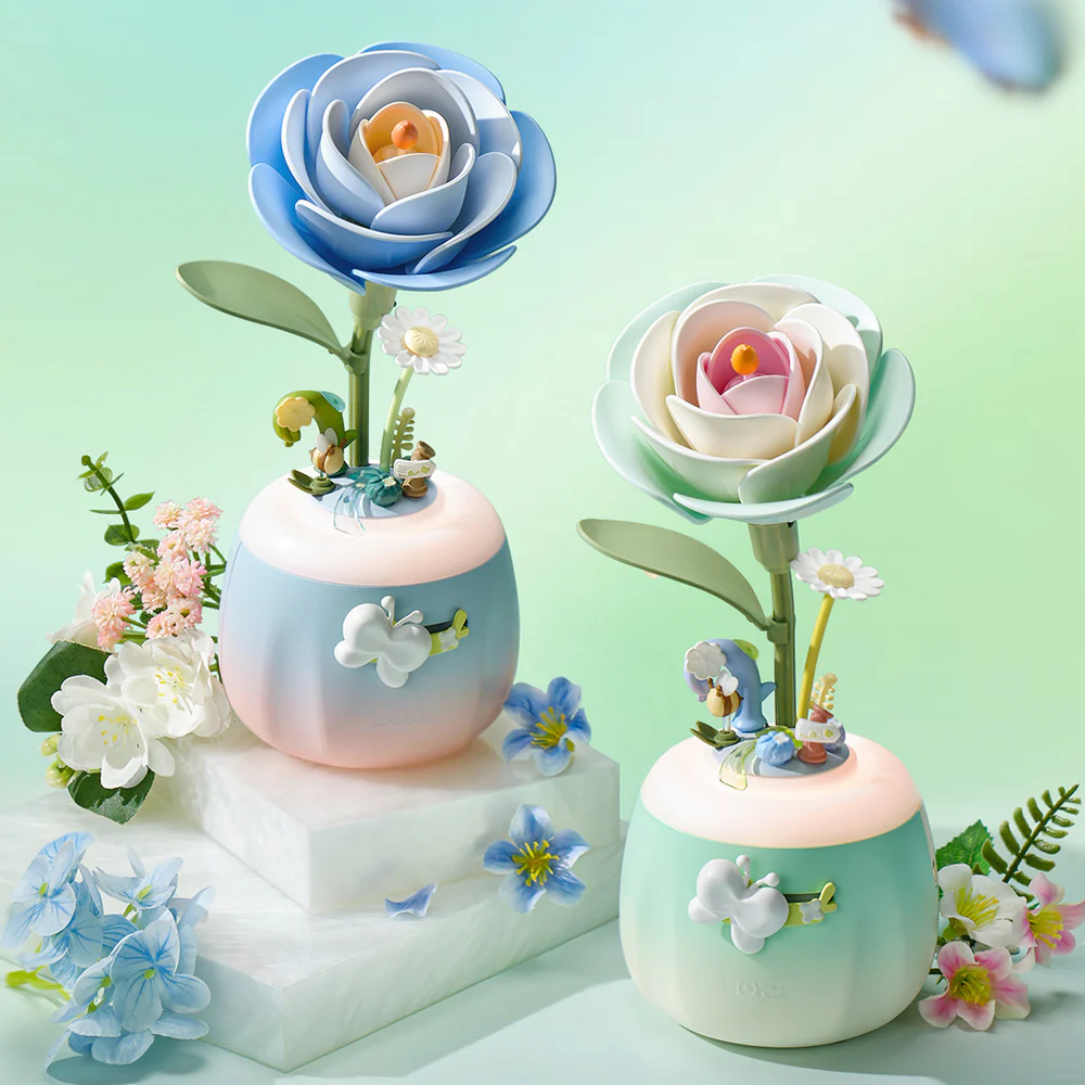 ส่งด่วนกทม. 🌼 โคมไฟ DIY ประกอบเอง Starry Camellia Lamp โคมไฟตั้งโต๊ะ ROKR AF01S AF02S