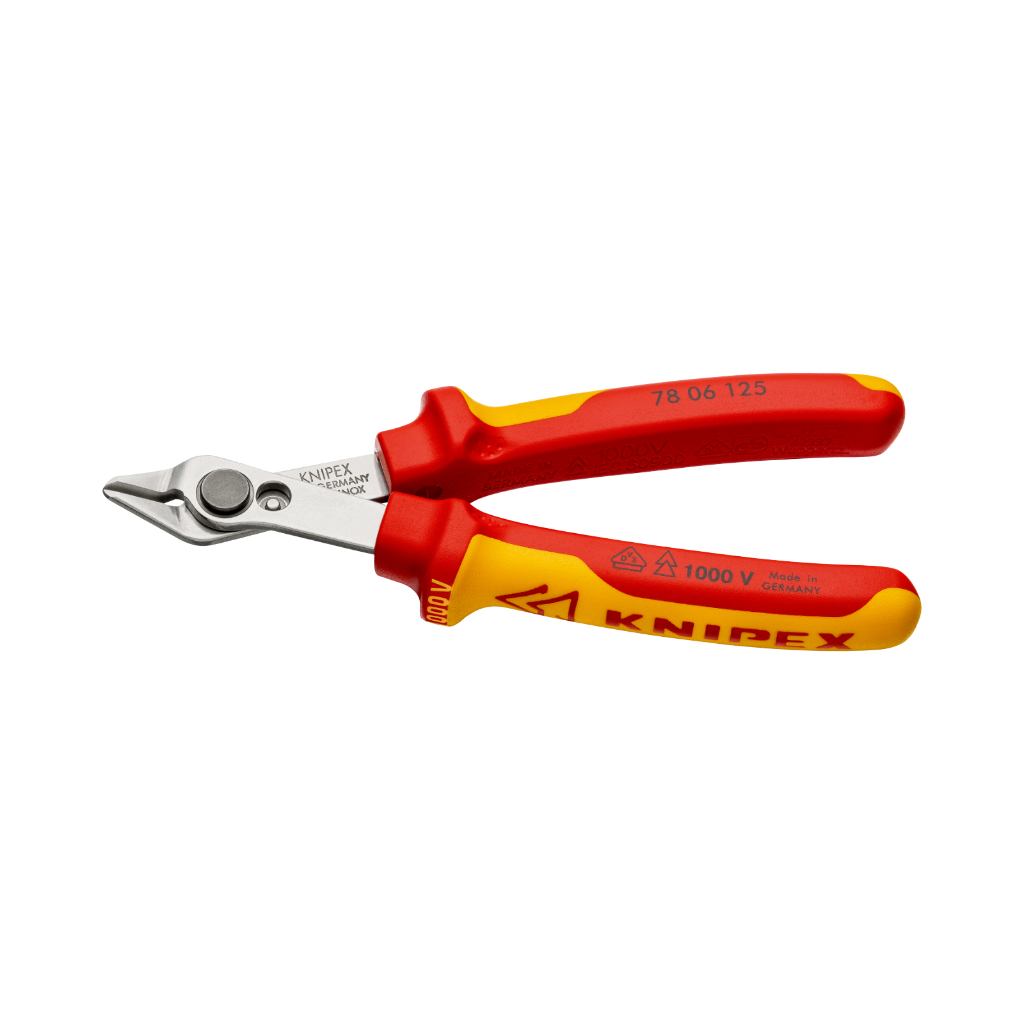KNIPEX Electronic Super Knips VDE 125 mm คีมตัดสำหรับงานอิเล็กทรอนิกส์ 125 มม. รุ่น 7806125