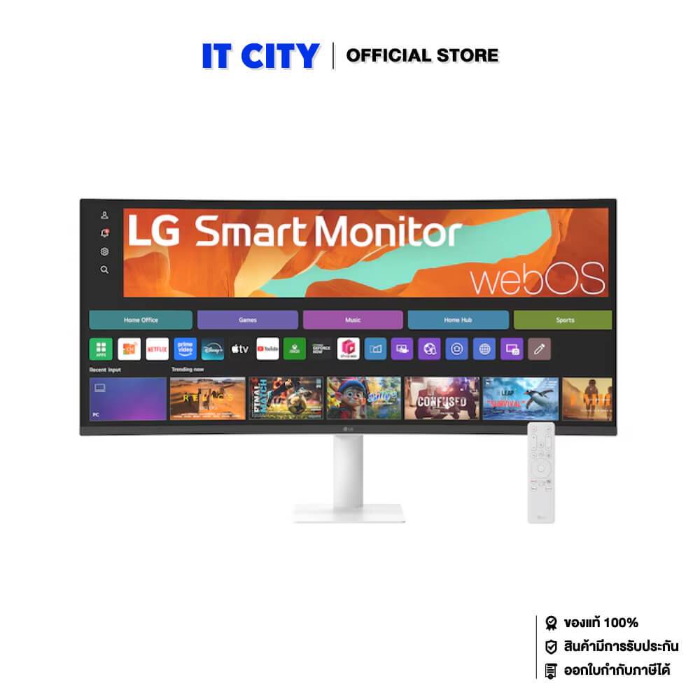 LG Smart Curved Monitor 34U601SA-W.ATM - 34”VA/2K/100Hz/5ms/Speaker/3Y*3 MNL-002396