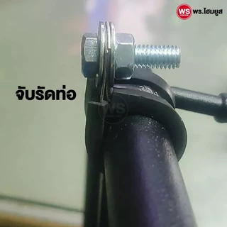 กิ๊บจับรัดท่อหุ้มยาง แบบ R สแตนเลส 304 เข็มขัด กิ๊บ รัดท่อ แคลมป์ กิ๊บจับท่อ pvc หุ้มยาง งานเกรดดี
