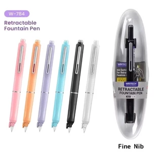 Writech ปากกาหมึกซึม หมึกน้ำเงิน รุ่น W-784 Clictek Retractable Fountain Pen ขนาด Fine nib/ Medium