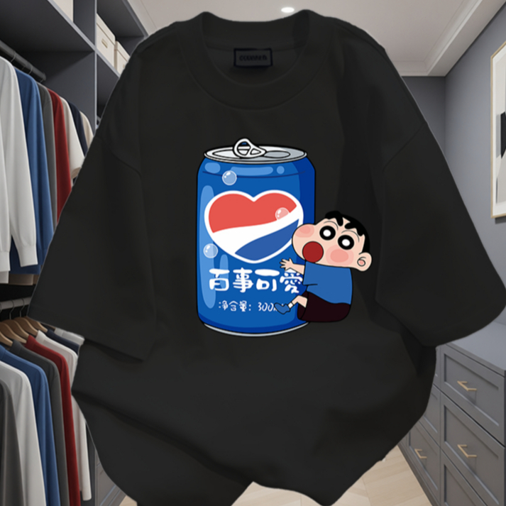 【UBT】เสื้อยืดชินจัง เสื้อยืดผู้หญิง แขนสั้น เสื้อยืด คอกลม โอเวอร์ไซส์ oversize พิมพ์ลาย ผู้หญิง สตรีทแฟชั่น