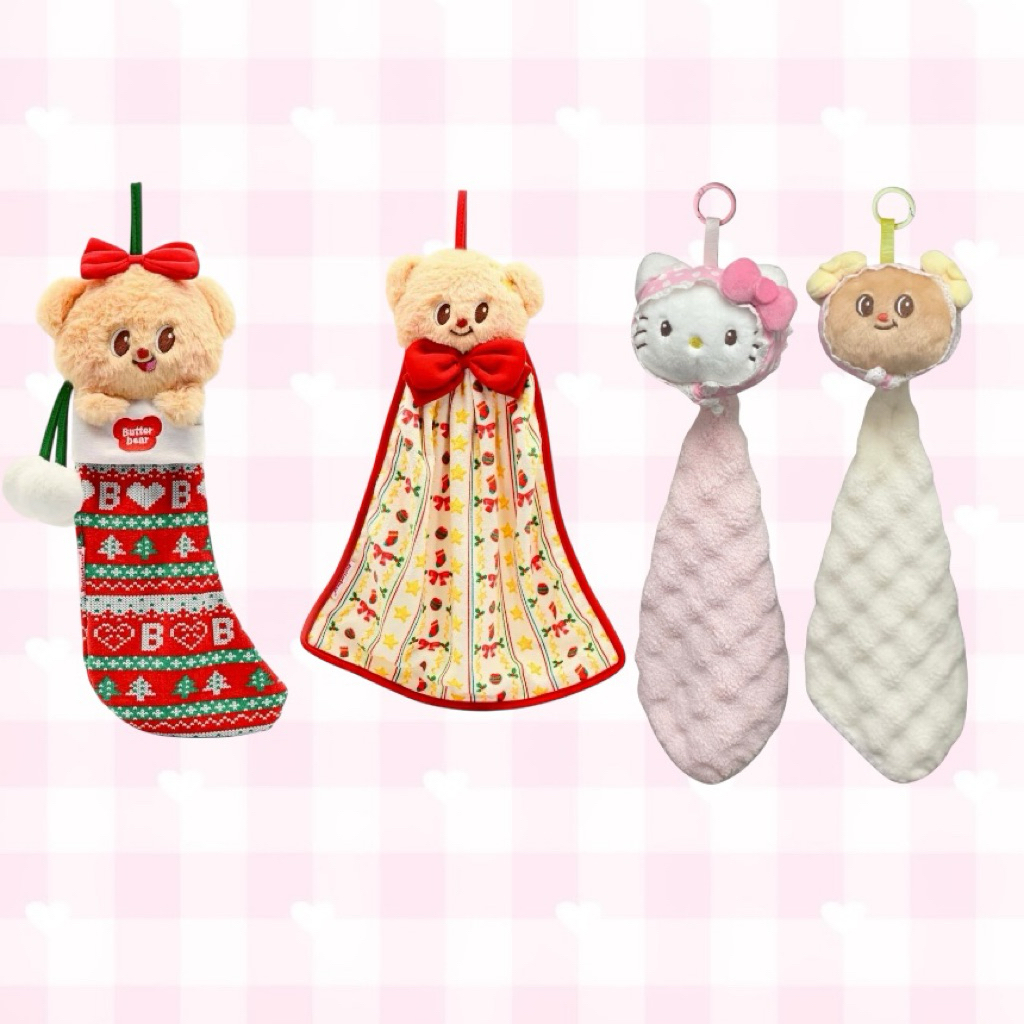 ✨พร้อมส่ง✨ ผ้าเช็ดมือน้องเนย สินค้าพรีเมี่ยม 7-Eleven Hello kitty x Butterbear