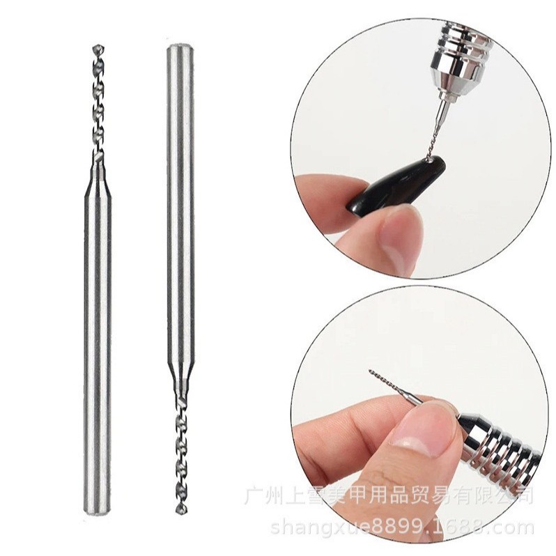 หัวเจียรเจาะรูเล็บ(ขนาด1mm.) หัวเจียรเจาะอะไหล่เล็บเจล สำหรับใส่ห่วงหรือติดเพชร - รูปที่ 2