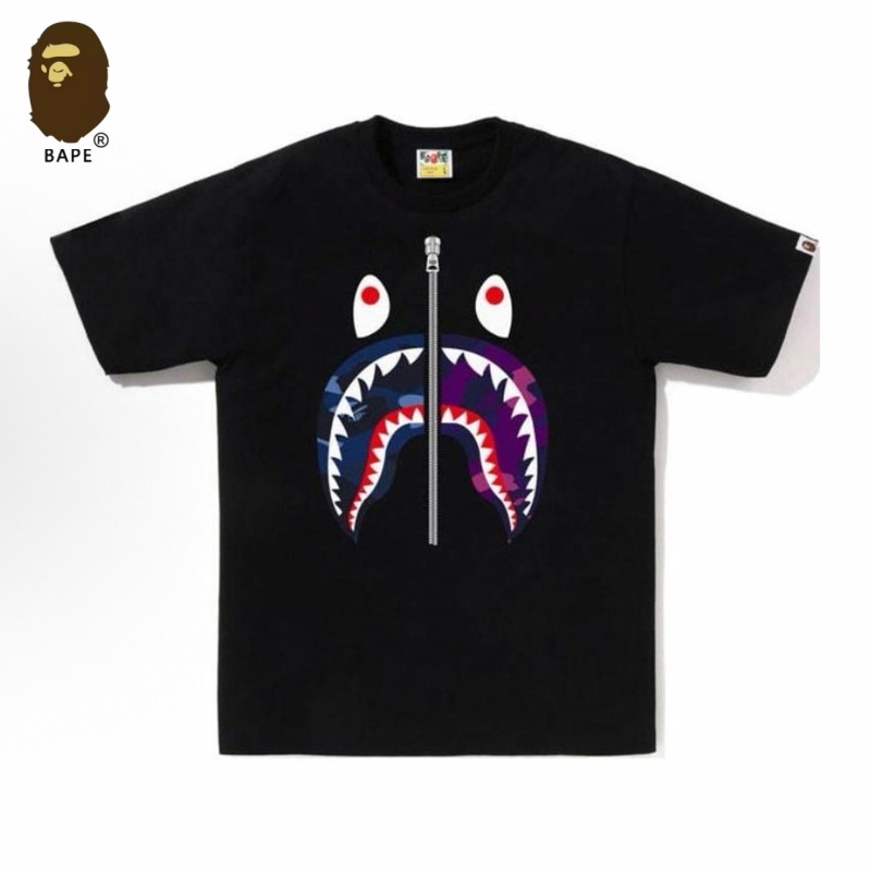 BAPE พร้อมส่ง/ เสื้อ BAPE ABC CAMO SHARK TEE เสื้อเชิ้ตแขนสั้นลายฉลาม