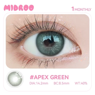 Midroo（new~） 【0°~-400°】 คอนแทคเลนส์ลาย🌲 Aoki/Apex🌴 Brown/Grey/Green-14.2mm สวยมากตาโต Monthly【COD】