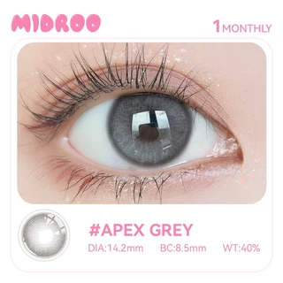 Midroo（new~） 【0°~-400°】 คอนแทคเลนส์ลาย🌲 Aoki/Apex🌴 Brown/Grey/Green-14.2mm สวยมากตาโต Monthly【COD】