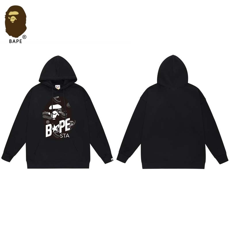 BAPE พร้อมส่ง/เสื้อฮู้ด BAPE เสื้อคลุมแขนยาวฉลามเสื้อคลุมแขนยาว