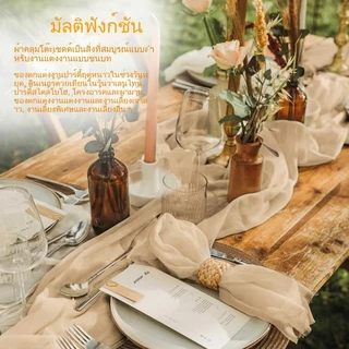 ผ้าปูโต๊ะ ชีสผ้า นักวิ่งโต๊ะ เหมาะสำหรับ ตกแต่งโต๊ะโต๊ะรับประทานอาหาร ปาร์ตี้วันหยุด ตกแต่งโต๊ะแต่งงาน